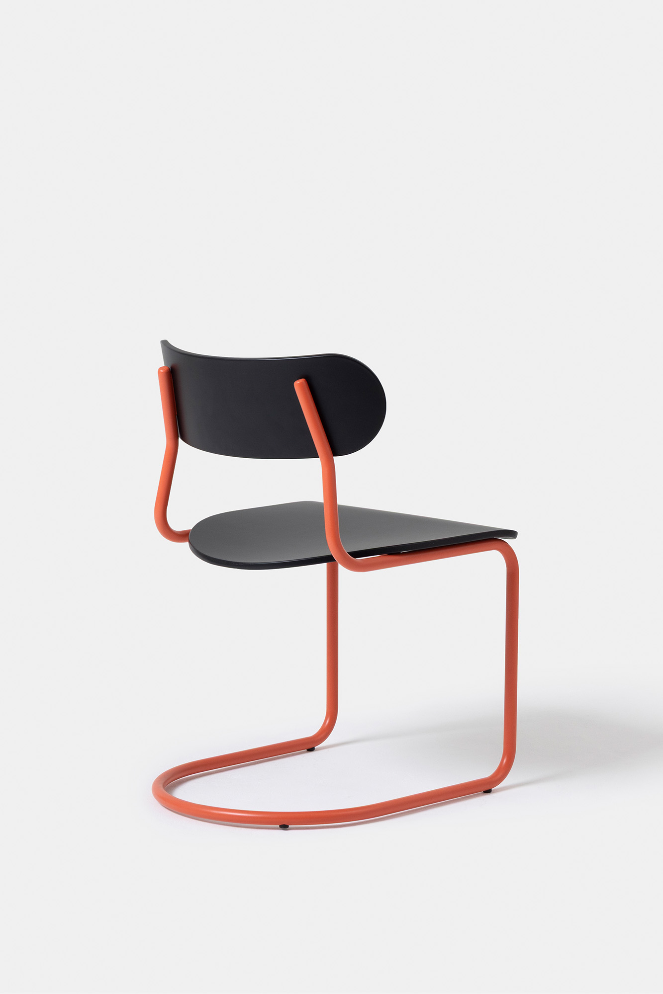 Archer portrait_0010_Archer cantilever chair by Magnus Long for SCP_Coloured frame, black stained beech veneer seat (2)